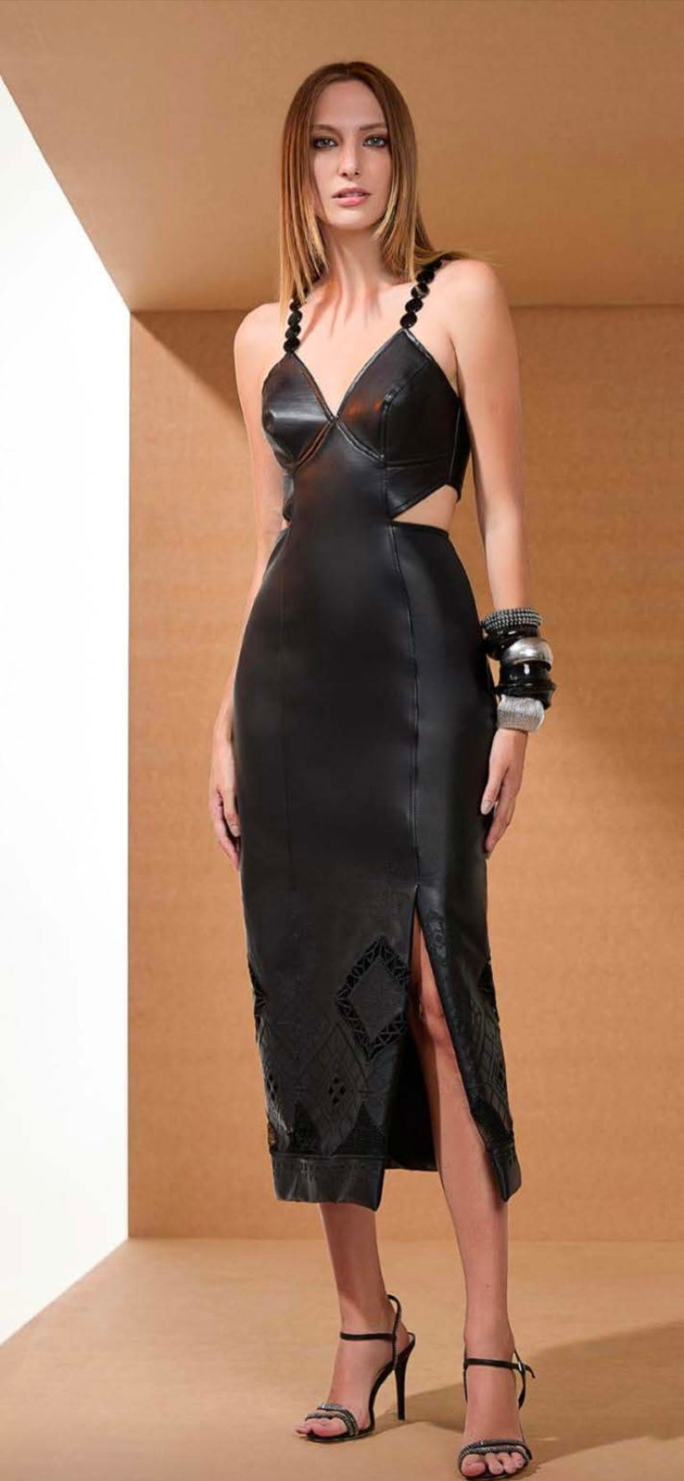 Lila Leather Dress