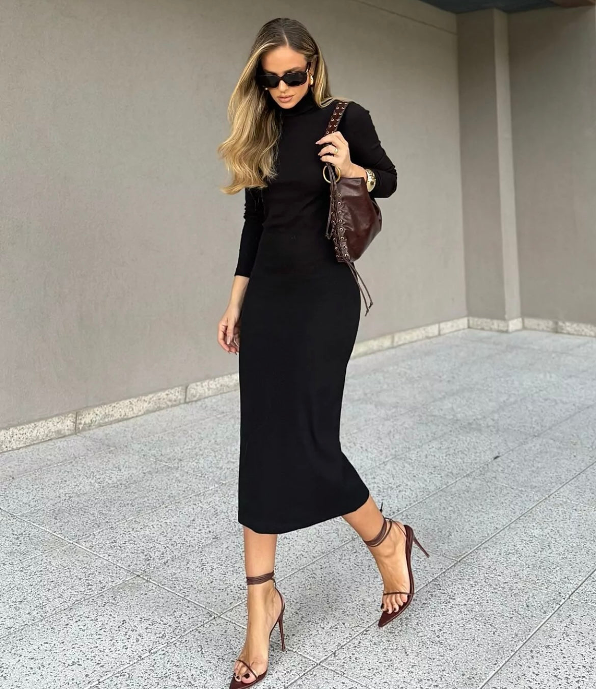 Karmani Canelado mid Dress