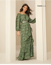 Zaya Long Ruffles Dress