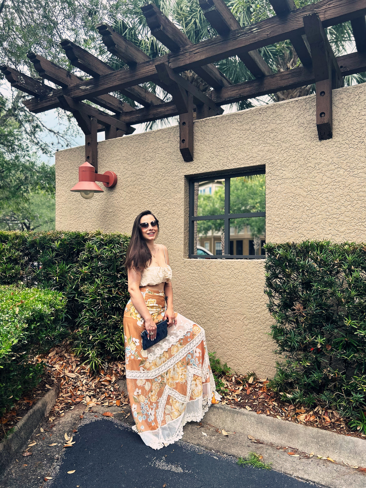 Embroidered Floral Skirt