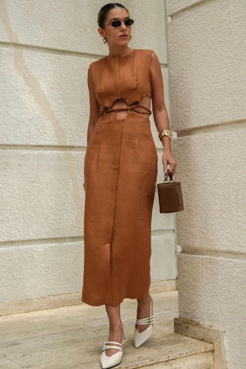 Carol cropped and long skirt set