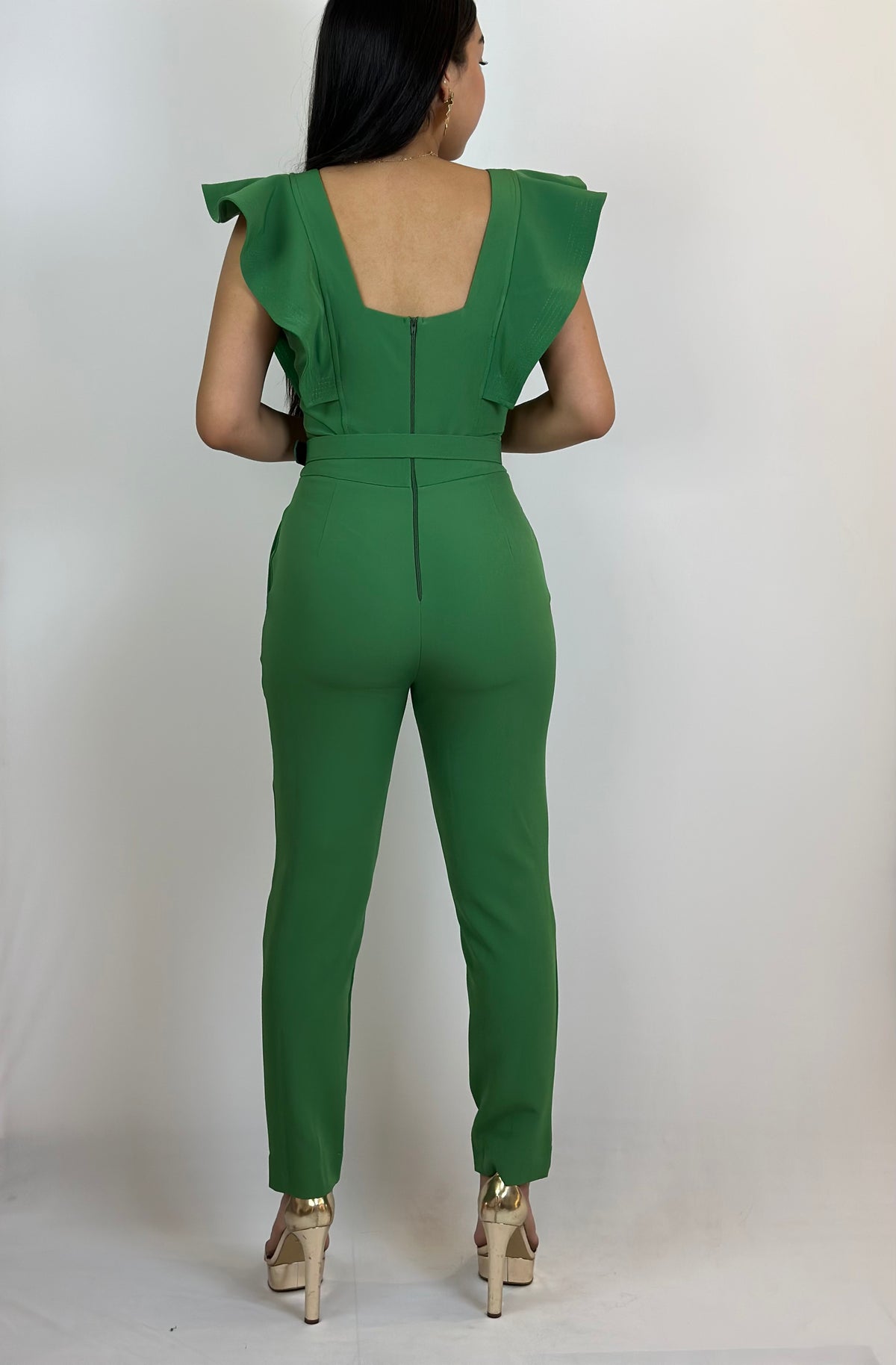 Liv Tailored Jumpsuit with Covered Belt